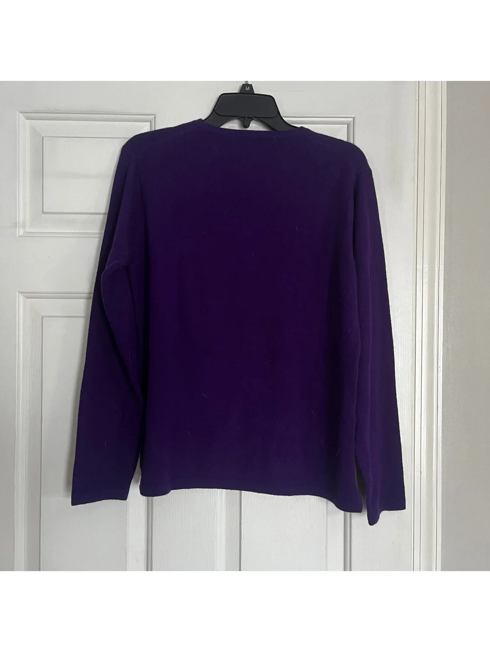 Peter Millar Purple Cashmere V-Neck Sweater XL